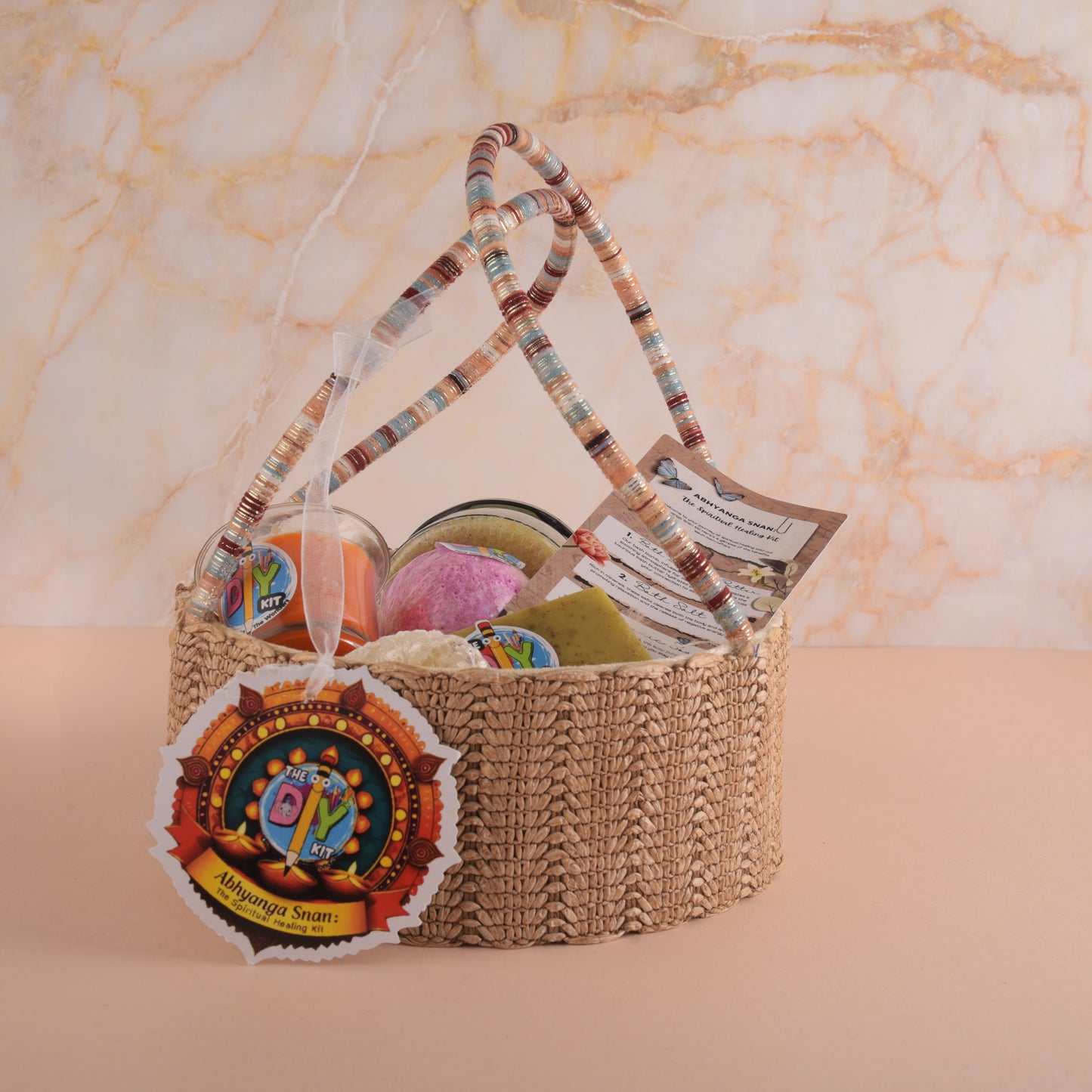 Abhangya snan Gift Hampers Round Basket