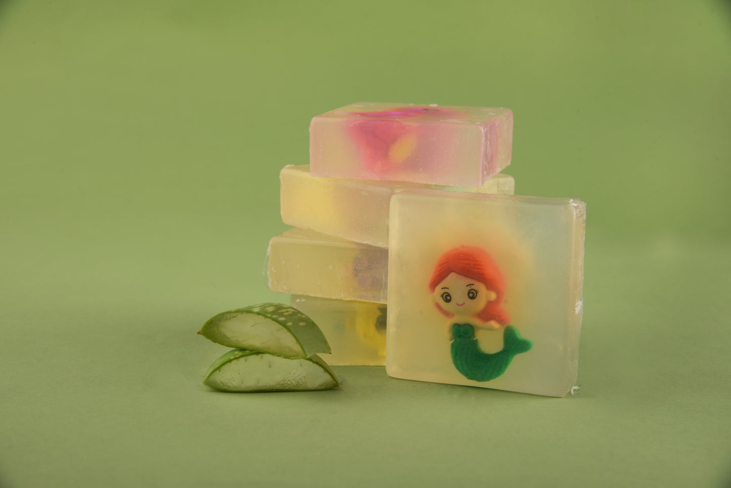 Organic Aloevera Soap with Small Miniature Eraser